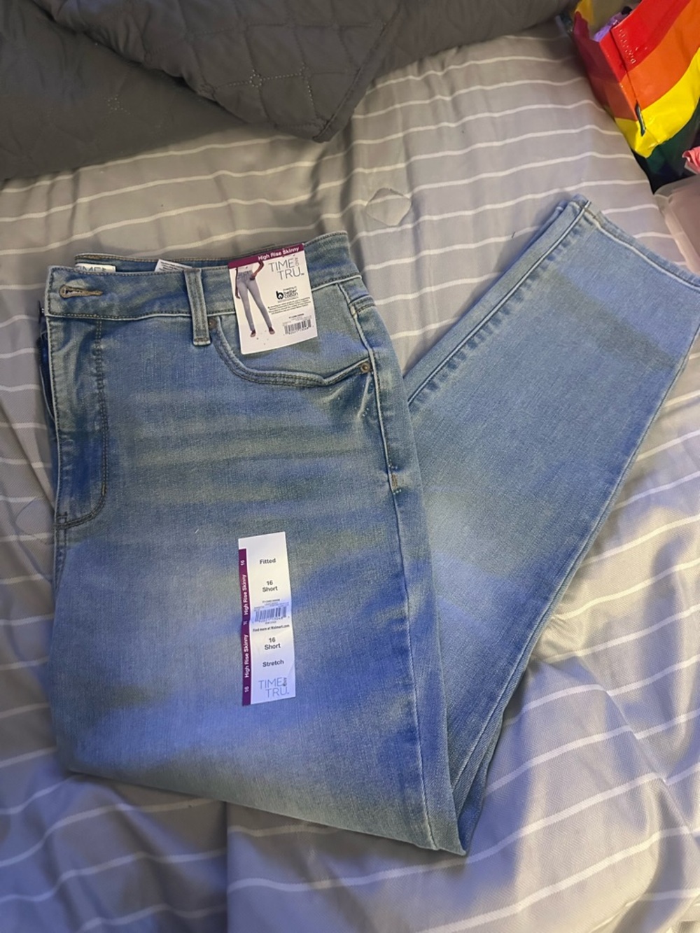 Time and Tru Light Blue High Rise Skinny Jeans